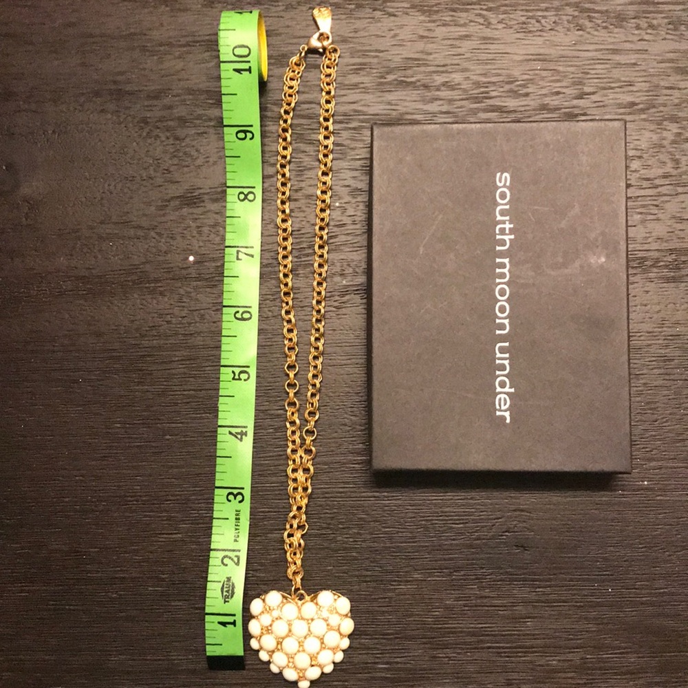 Gold chain heart necklace